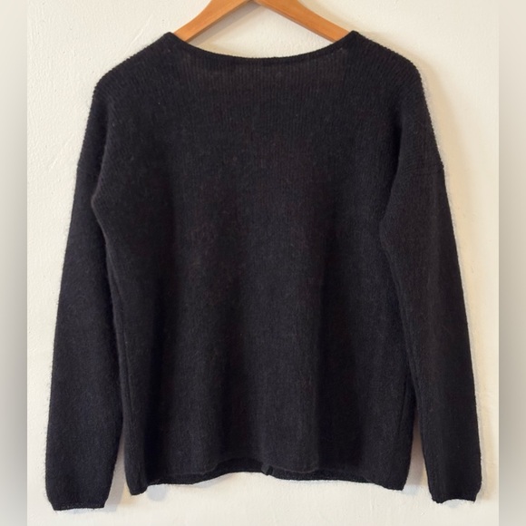 Sézane Barry Black Cardigan Mohair-Blend Women’s Size Small - Picture 2 of 6